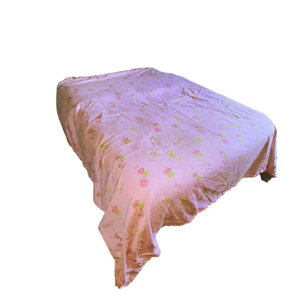 Whistle and wind pink fairy ruffle border 2 shams and duvet cover full size girl